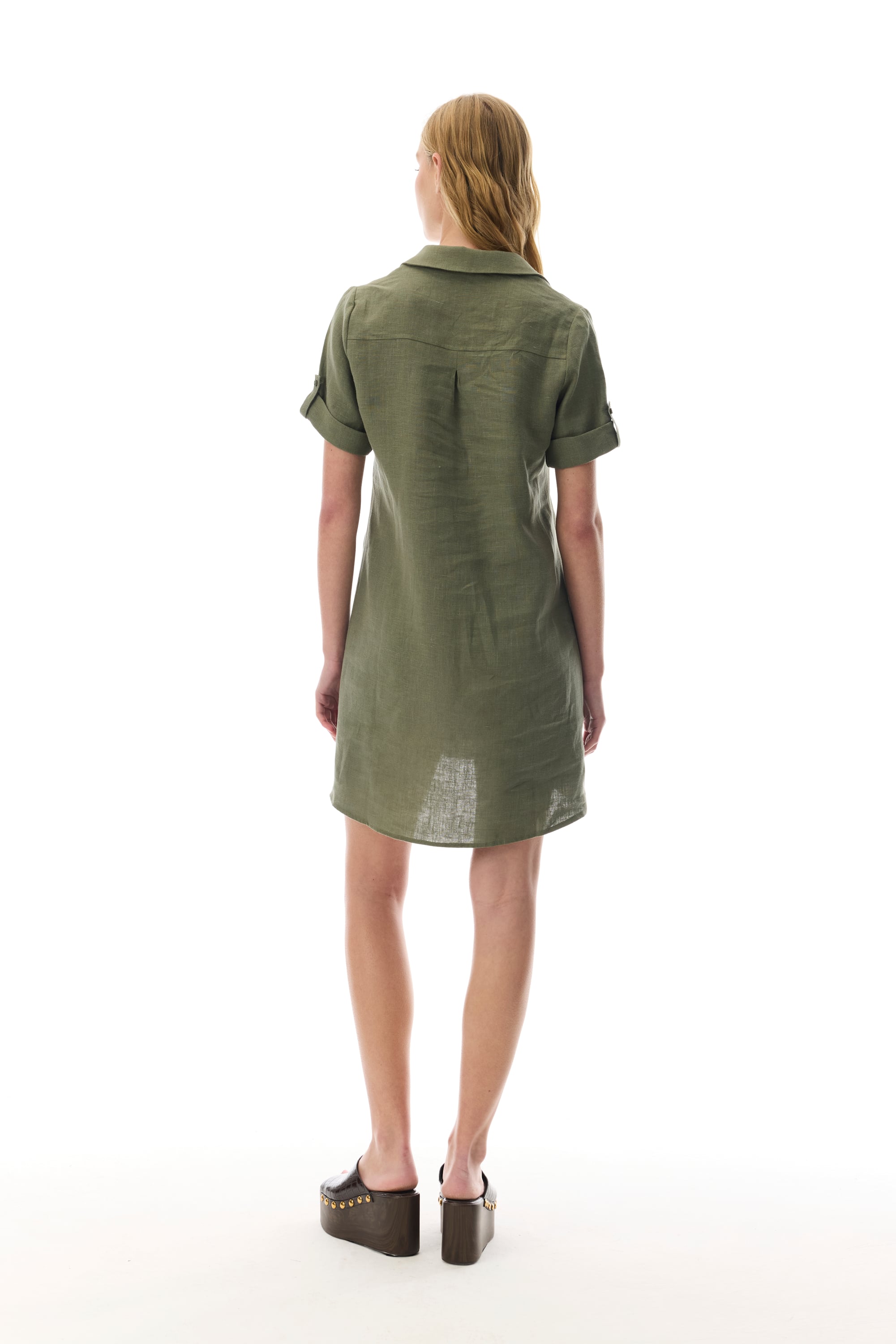 A FORM GÖMLEK YAKA MİNİ ELBİSE