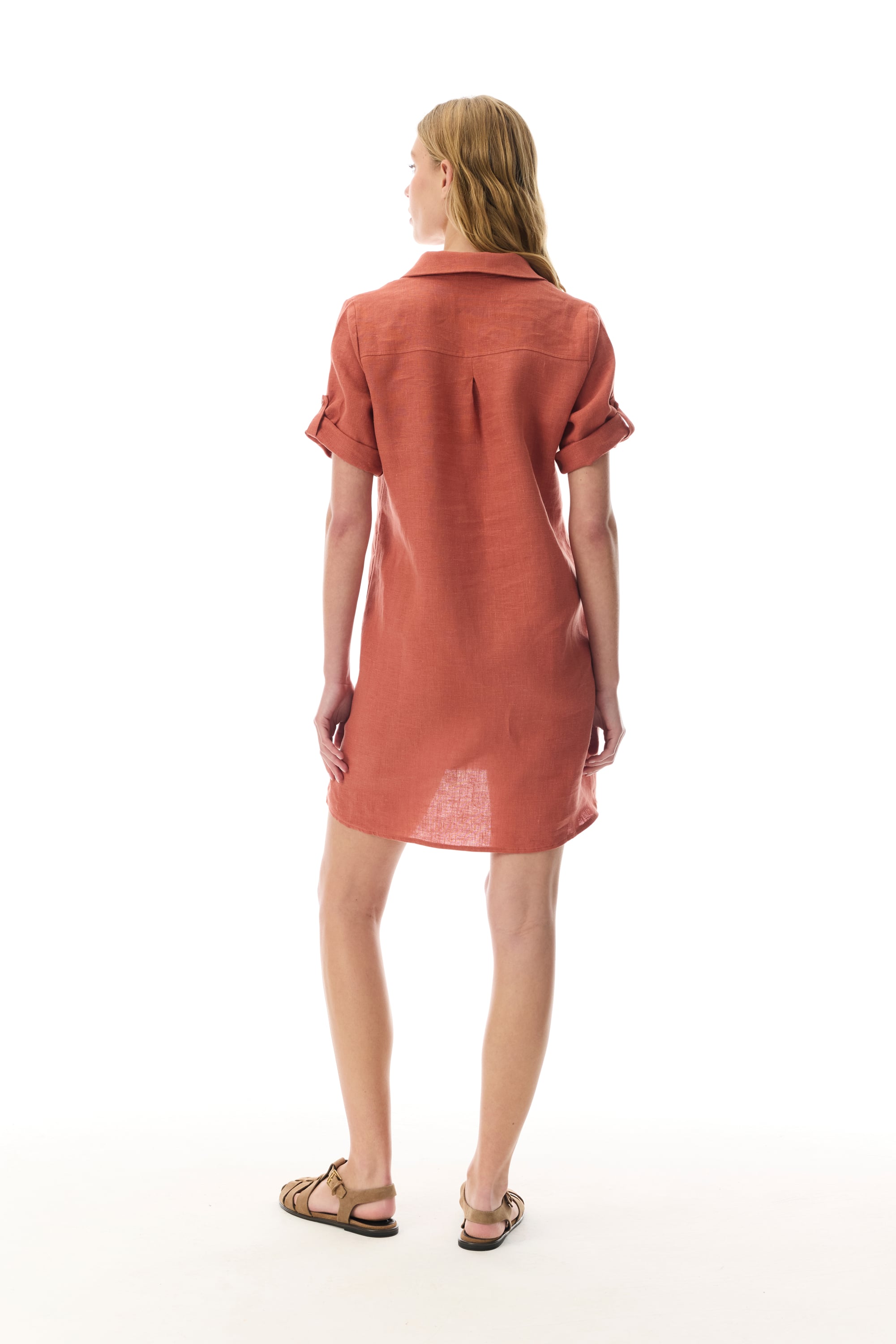 A FORM GÖMLEK YAKA MİNİ ELBİSE