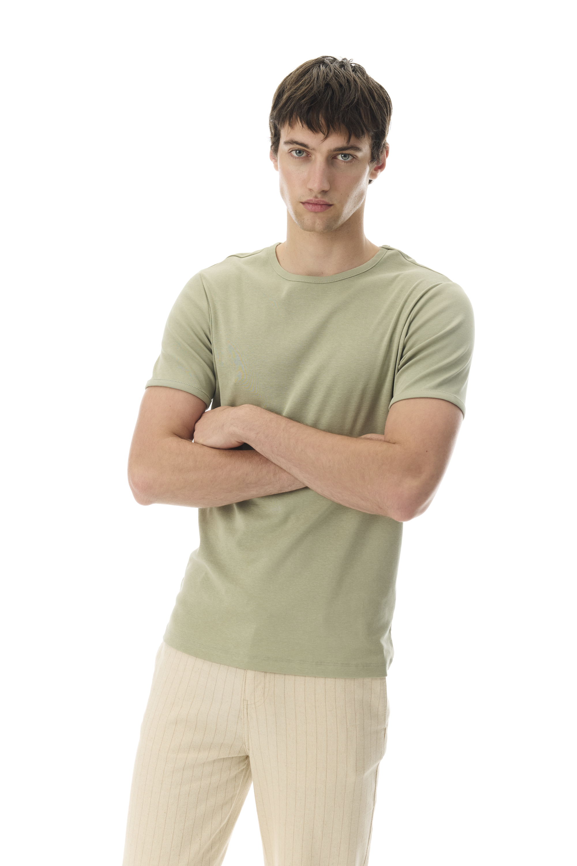 BİSİKLET YAKA KISA KOLLU T-SHIRT