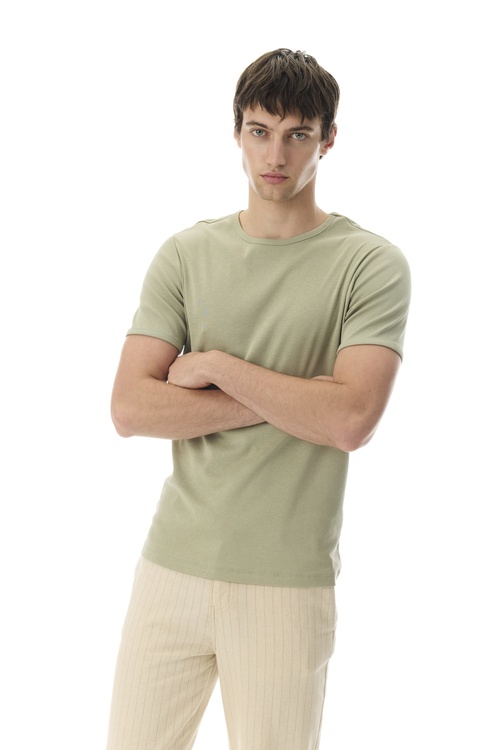  BİSİKLET YAKA KISA KOLLU T-SHIRT