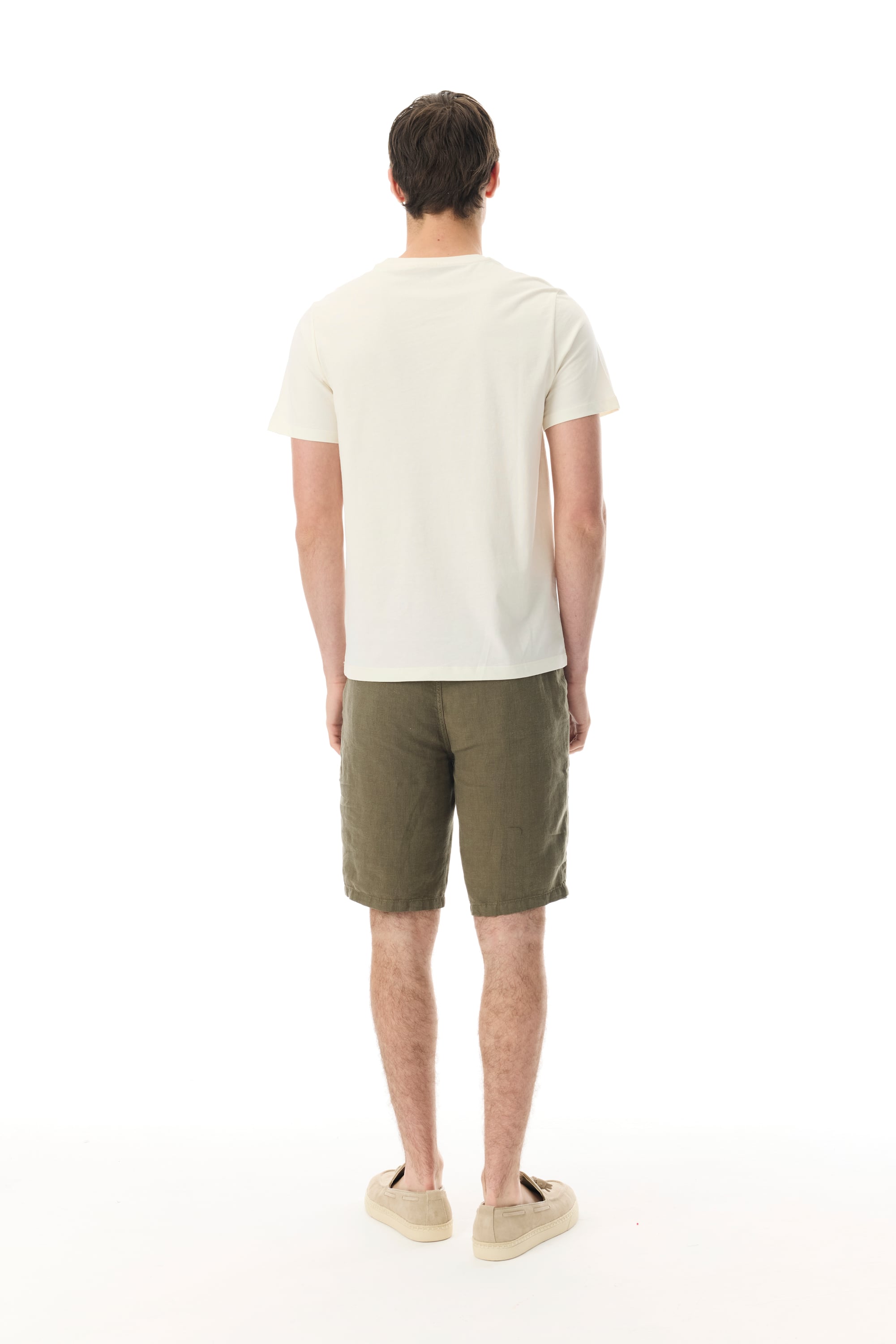 BASKILI BİSİKLET YAKA KISA KOLLU T-SHIRT