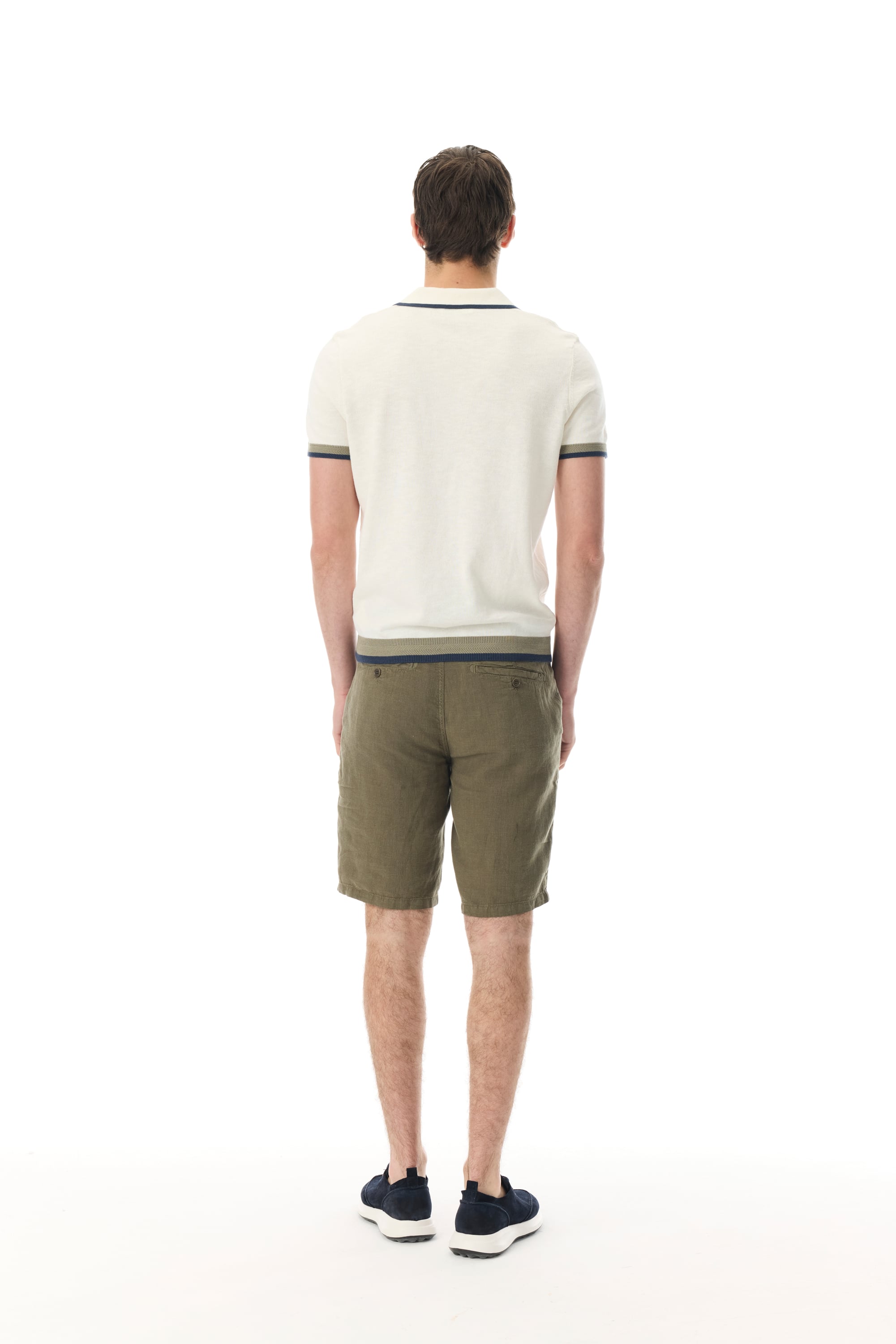 STRAIGHT FIT BAĞLAMALI KETEN ŞORT