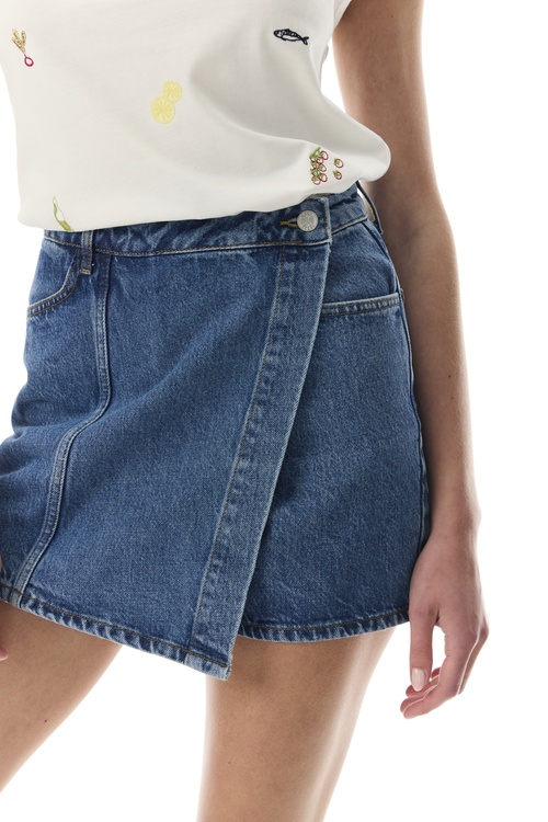  KRUVAZE JEAN ŞORT ETEK