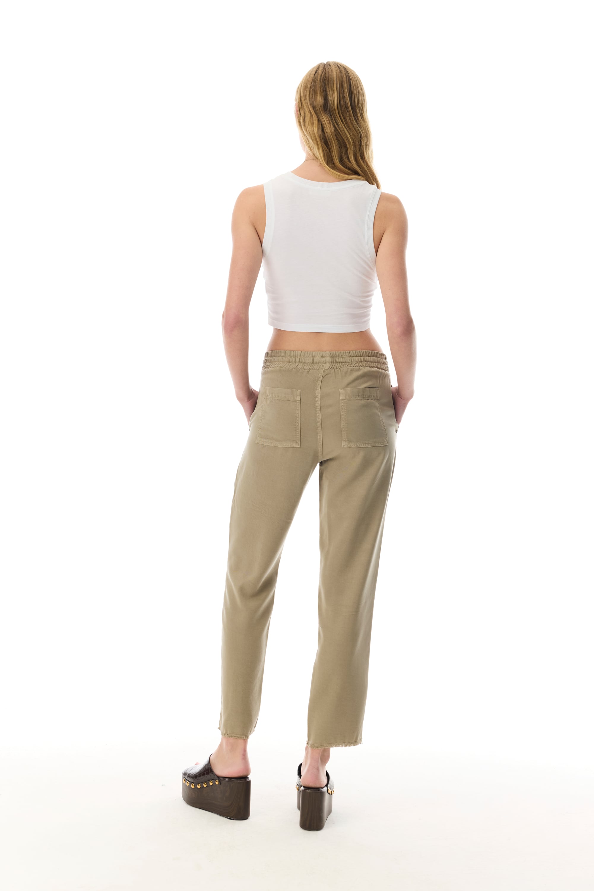 BELİ BAĞLAMALI HAVUÇ KESİM LİYOSEL PANTOLON