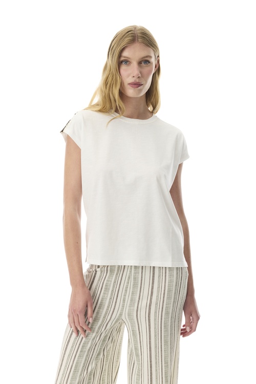  ÇİZGİLİ CLOUTTE FIT BELİ LASTİKLİ ÖRME PANTOLON