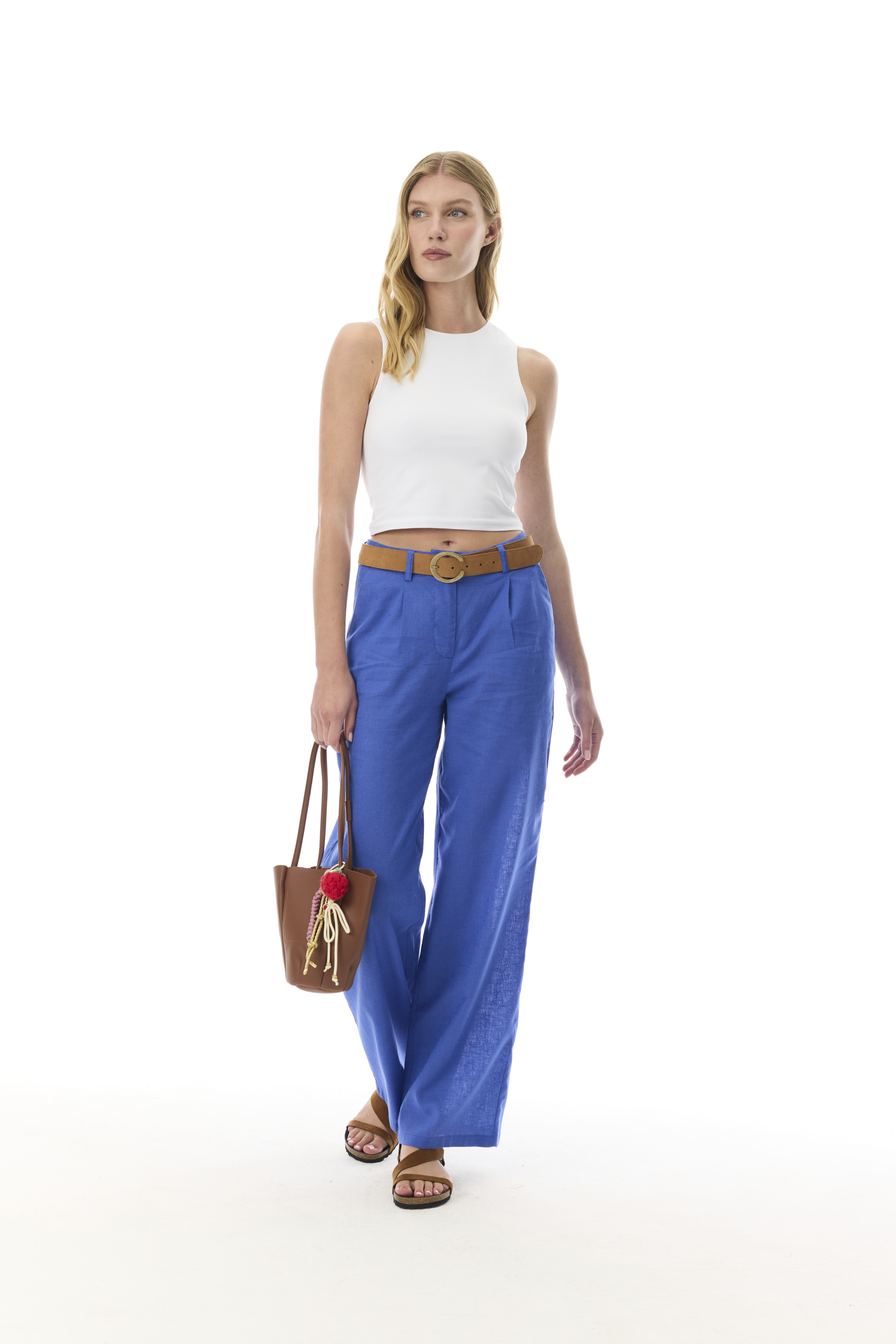 RELAX FIT KETEN KARIŞIMLI PANTOLON