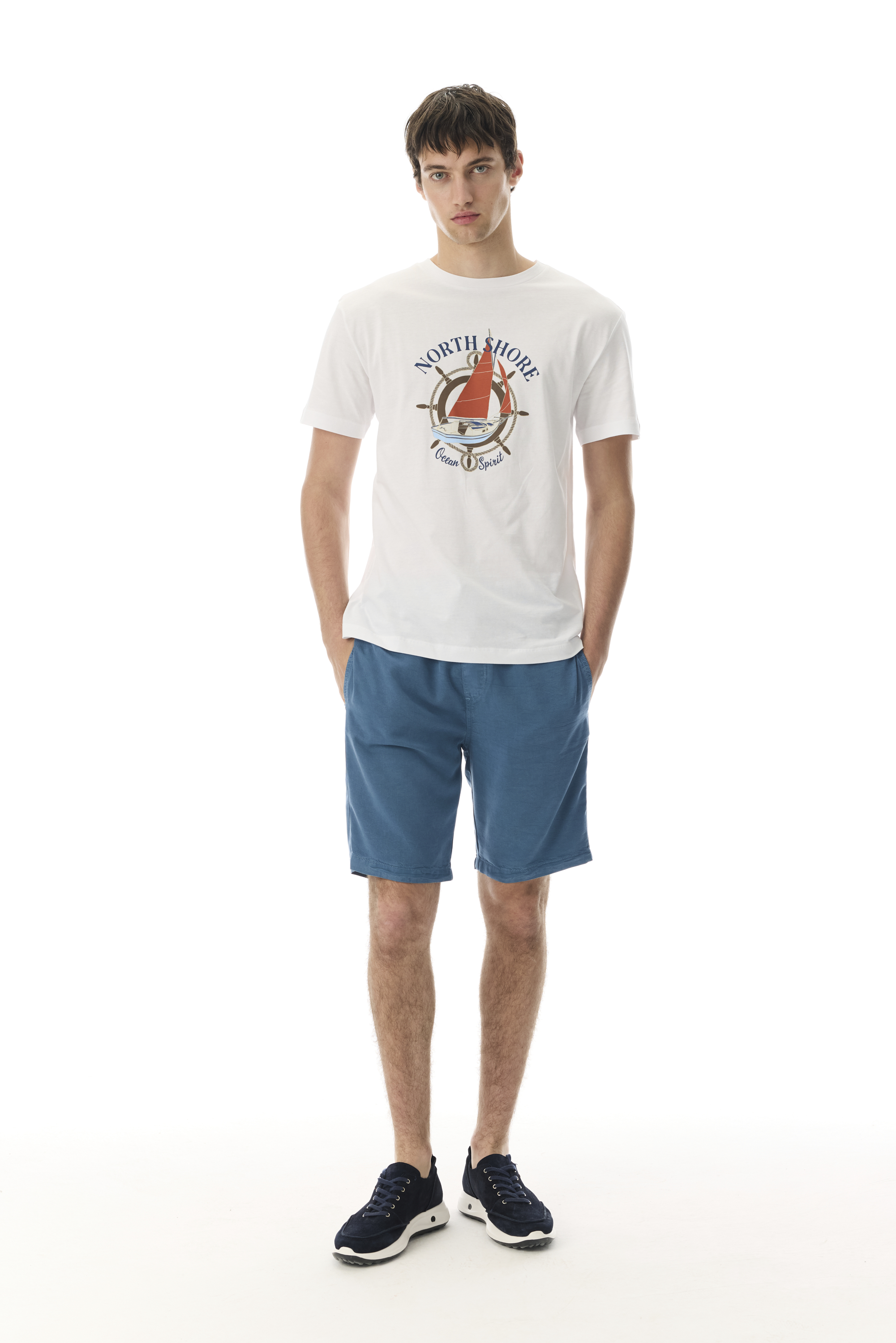 STRAIGHT FIT BELİ LASTİKLİ ŞORT