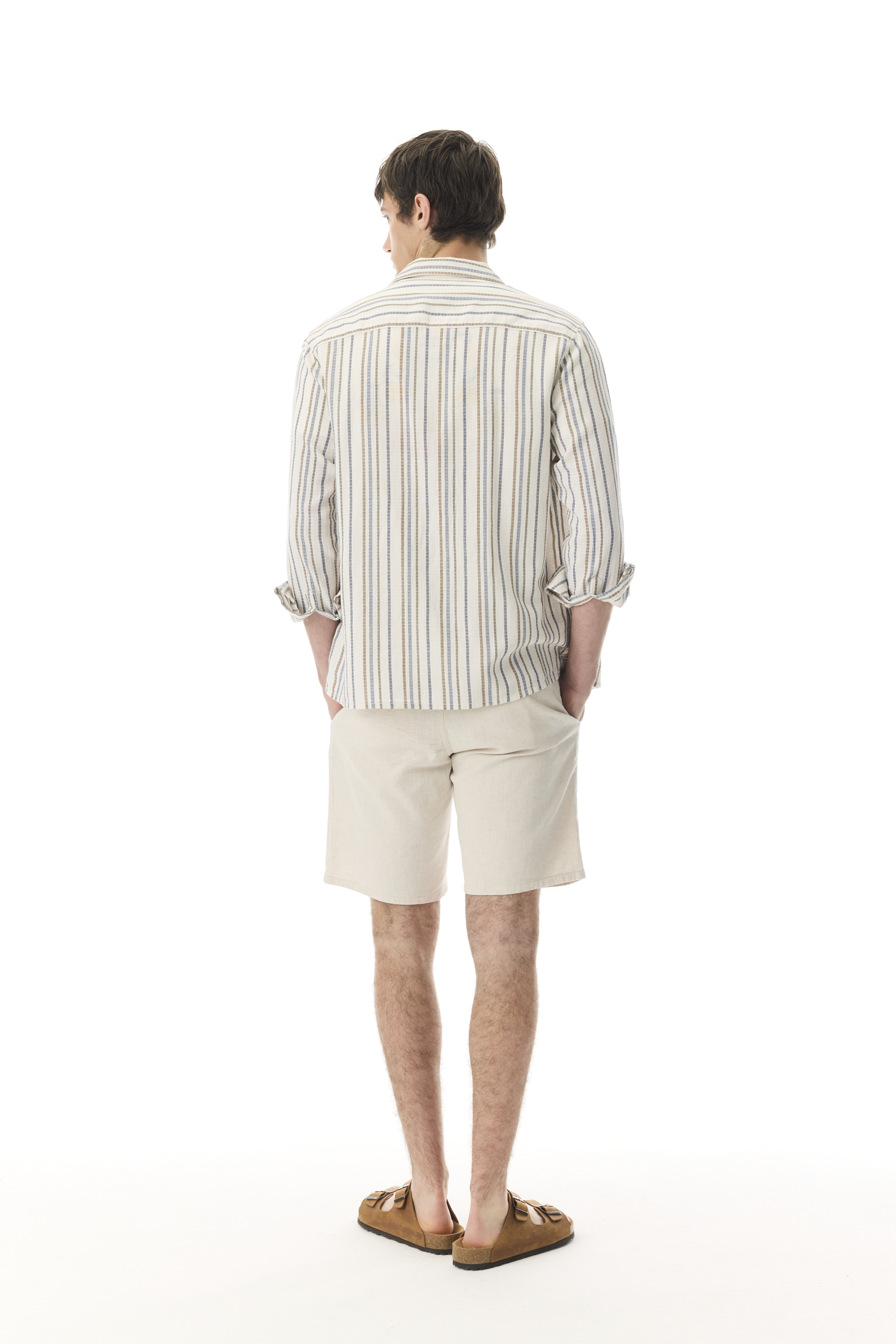 ÇİZGİLİ RESORT YAKA REGULAR FIT UZUN KOLLU GÖMLEK