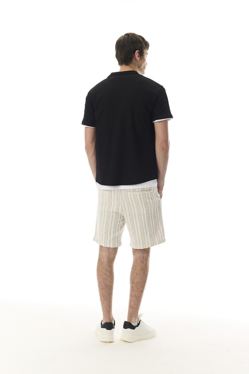  DOKULU RESORT YAKA KISA KOLLU GÖMLEK