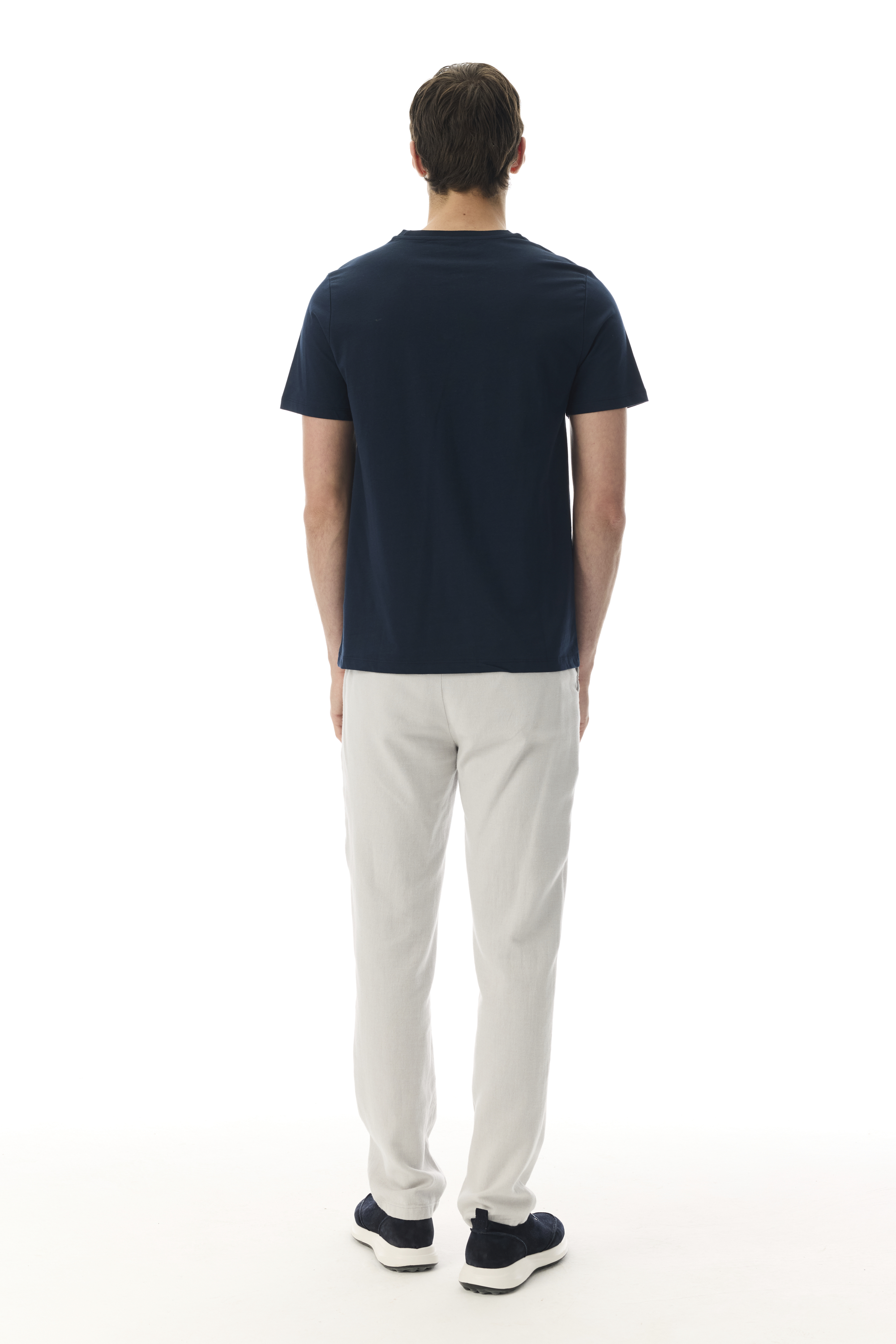 BASKILI BİSİKLET YAKA T-SHIRT