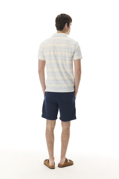  ÇİZGİLİ POLO YAKA KISA KOLLU T-SHIRT