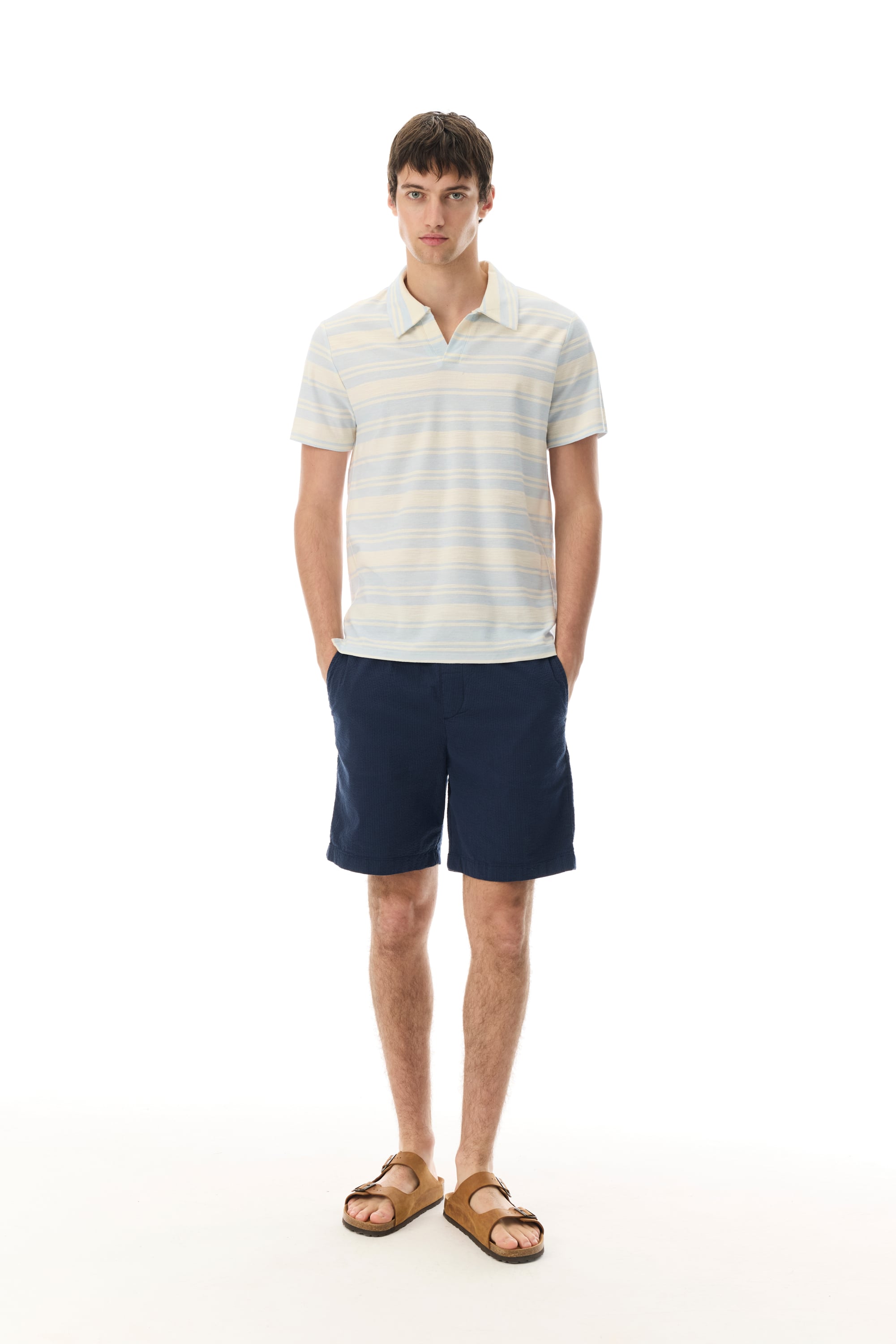 ÇİZGİLİ POLO YAKA KISA KOLLU T-SHIRT