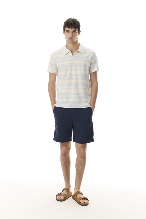  ÇİZGİLİ POLO YAKA KISA KOLLU T-SHIRT