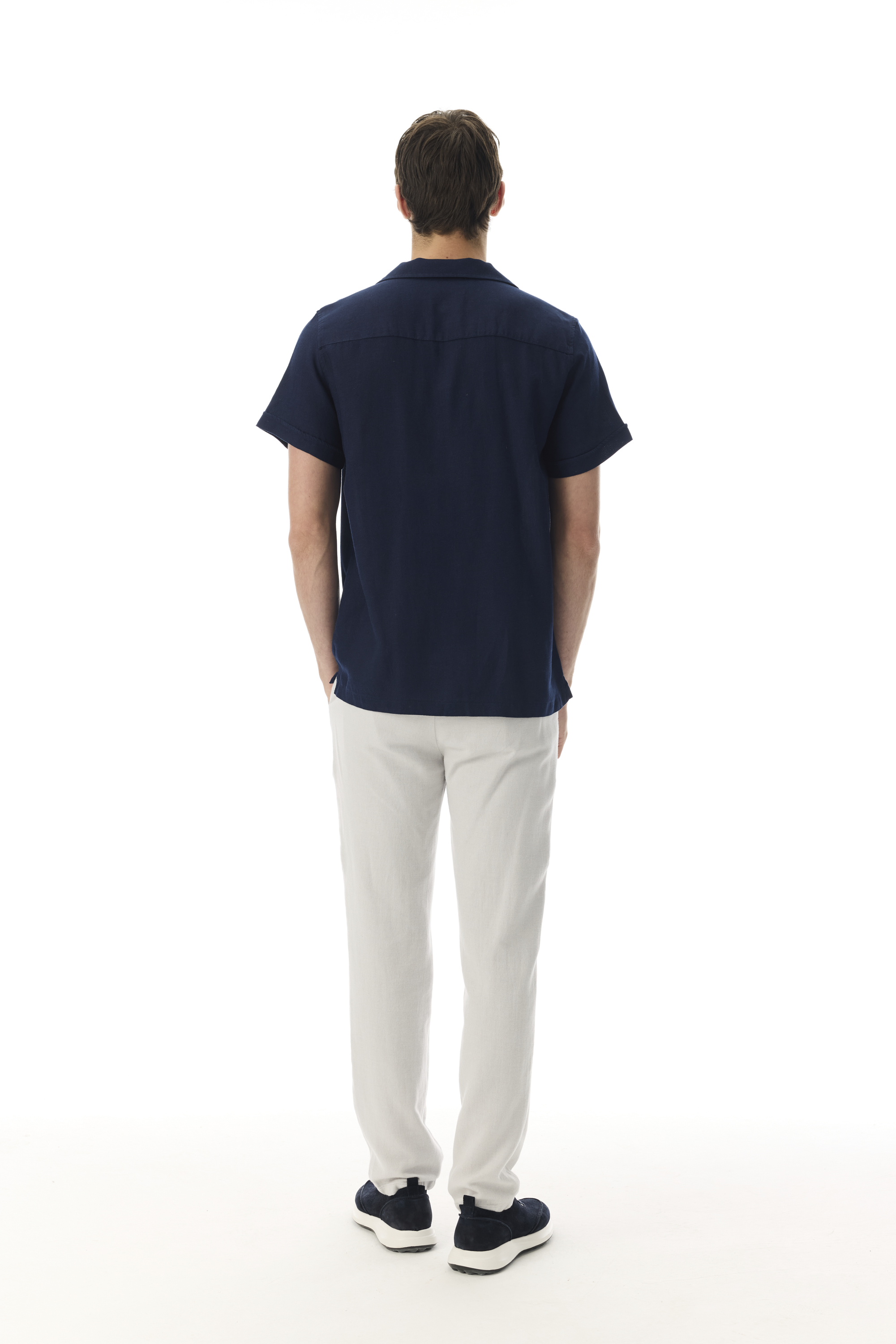 LİYOSEL KARIŞIMLI RESORT YAKA KISA KOLLU GÖMLEK