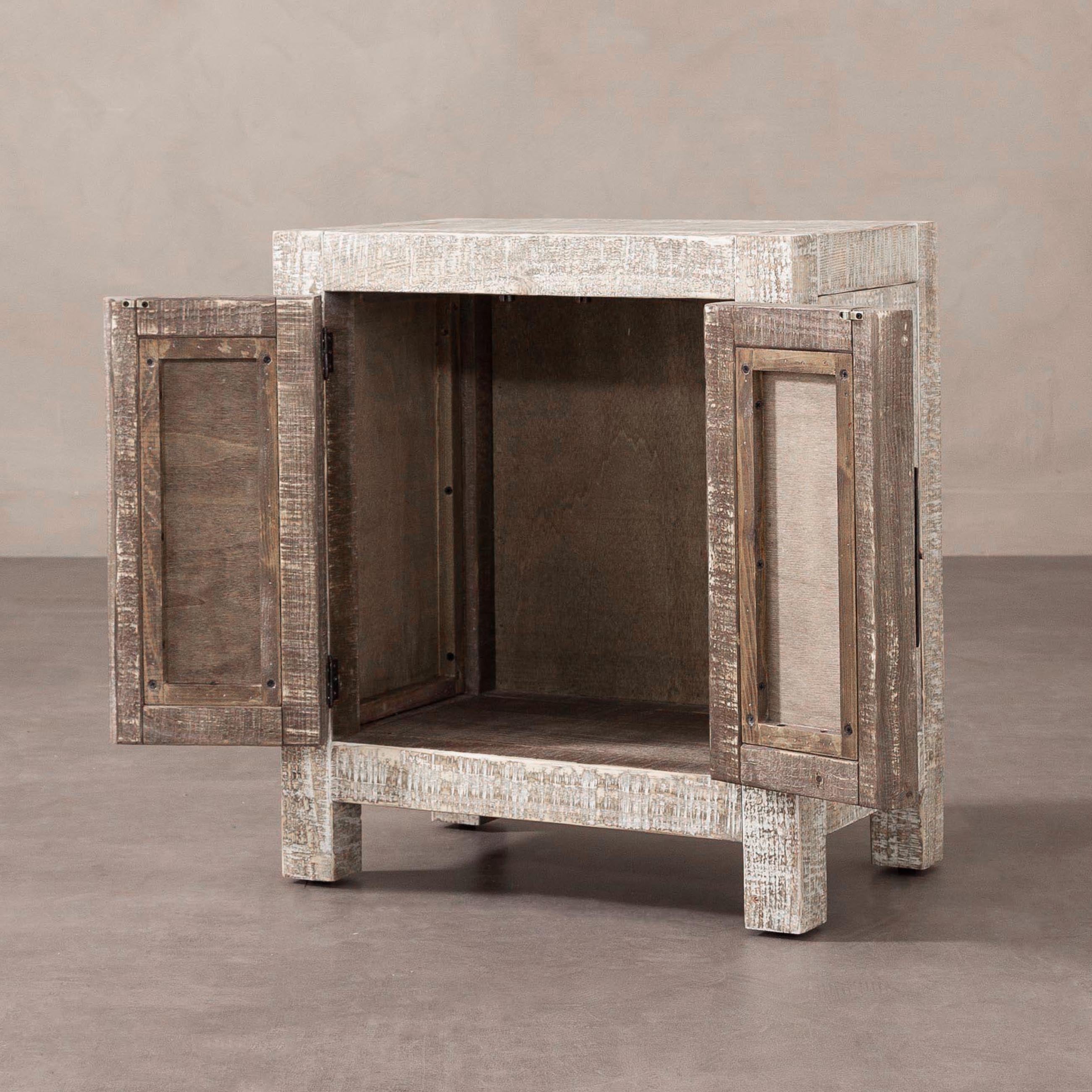 GOOSE ESKİTME MASİF AHŞAP DOLAP BEYAZ