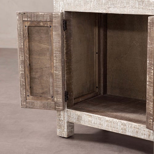  GOOSE ESKİTME MASİF AHŞAP DOLAP BEYAZ