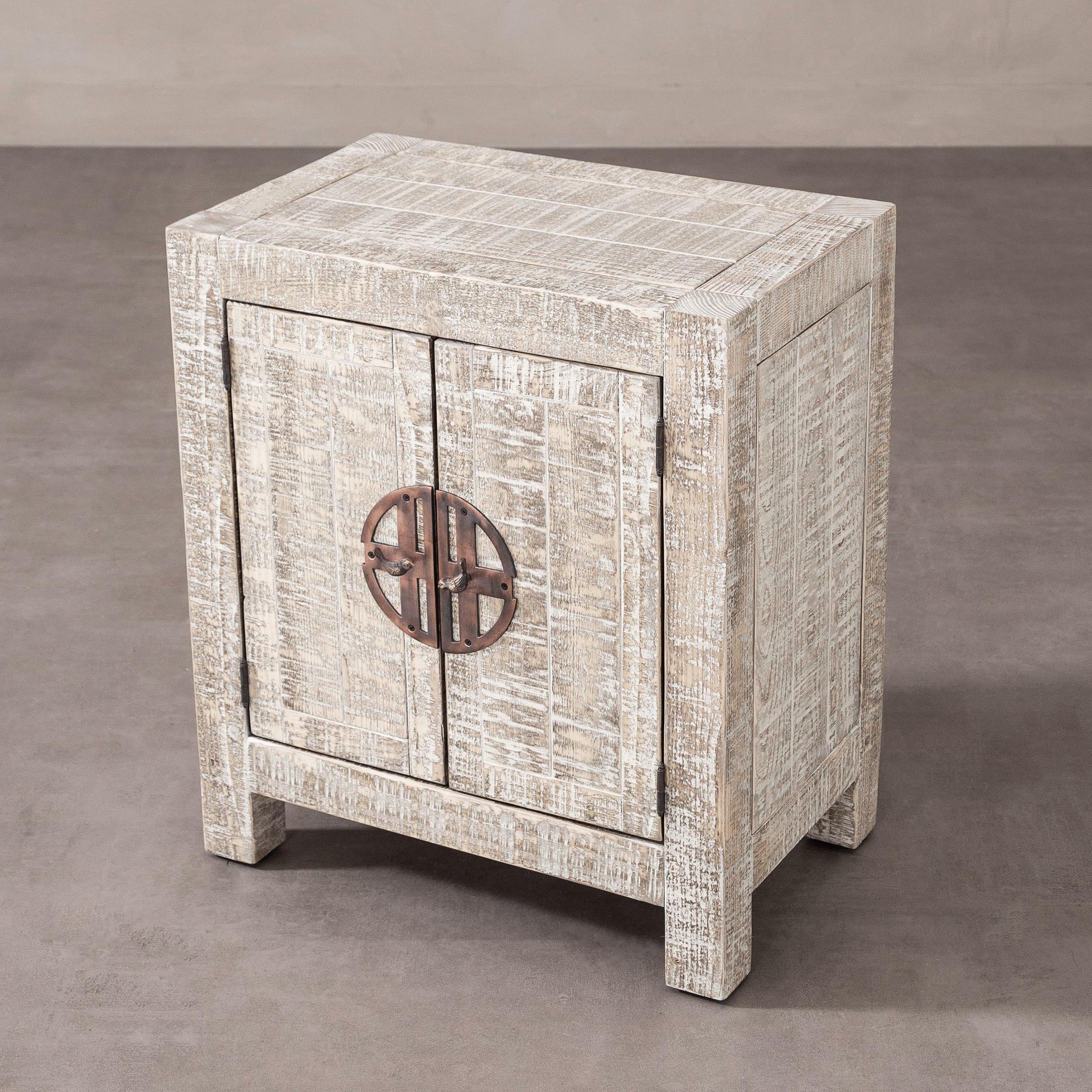 GOOSE ESKİTME MASİF AHŞAP DOLAP BEYAZ