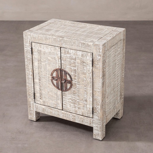 GOOSE ESKİTME MASİF AHŞAP DOLAP BEYAZ