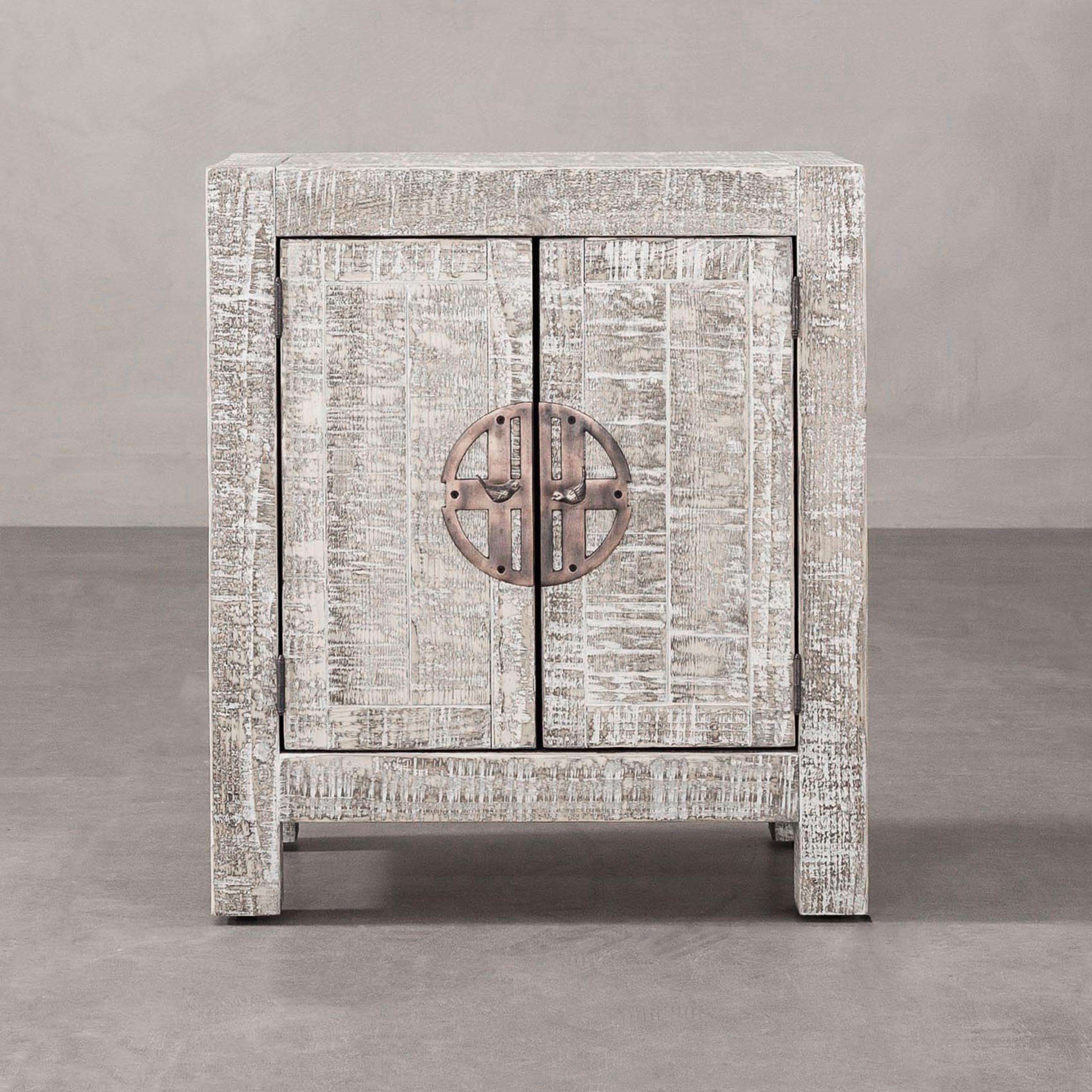 GOOSE ESKİTME MASİF AHŞAP DOLAP BEYAZ