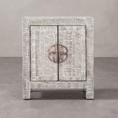 GOOSE ESKİTME MASİF AHŞAP DOLAP BEYAZ