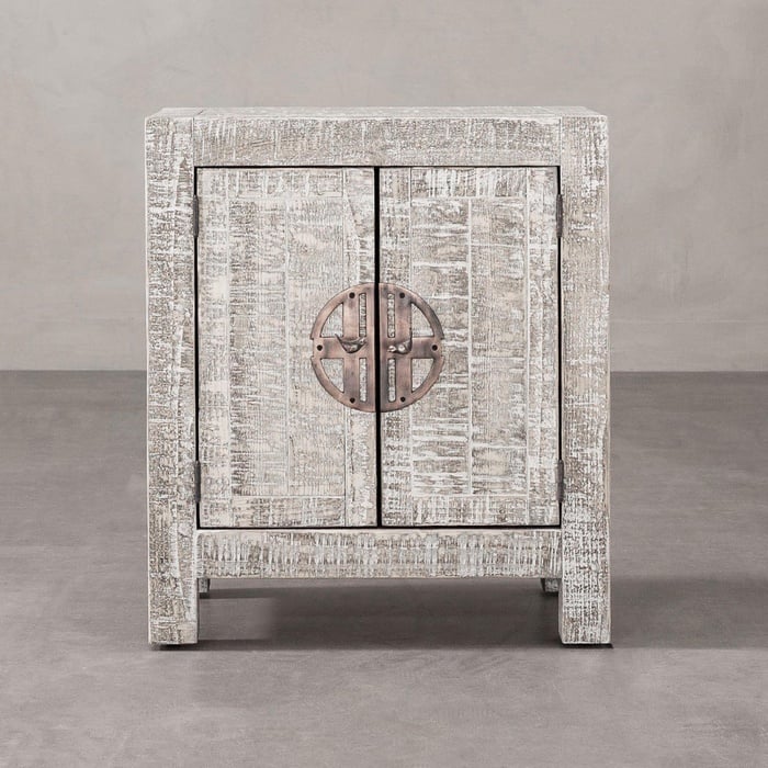 GOOSE ESKİTME MASİF AHŞAP DOLAP BEYAZ