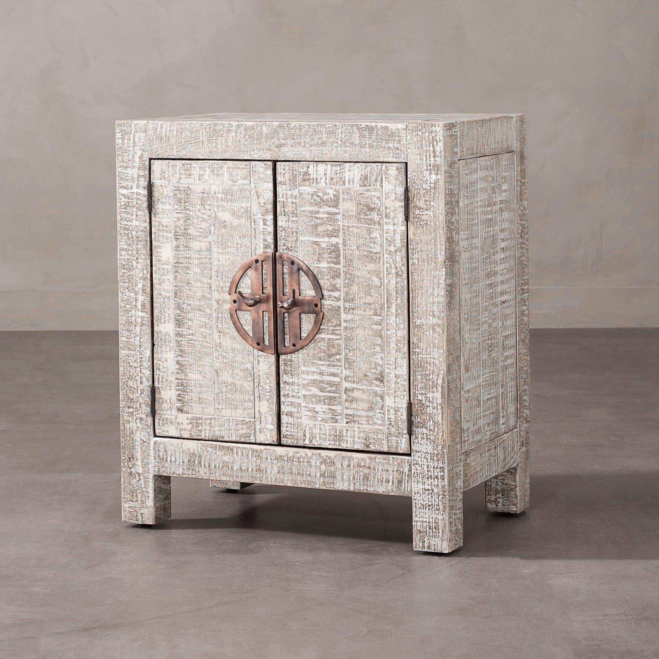 GOOSE ESKİTME MASİF AHŞAP DOLAP BEYAZ