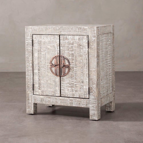 GOOSE ESKİTME MASİF AHŞAP DOLAP BEYAZ