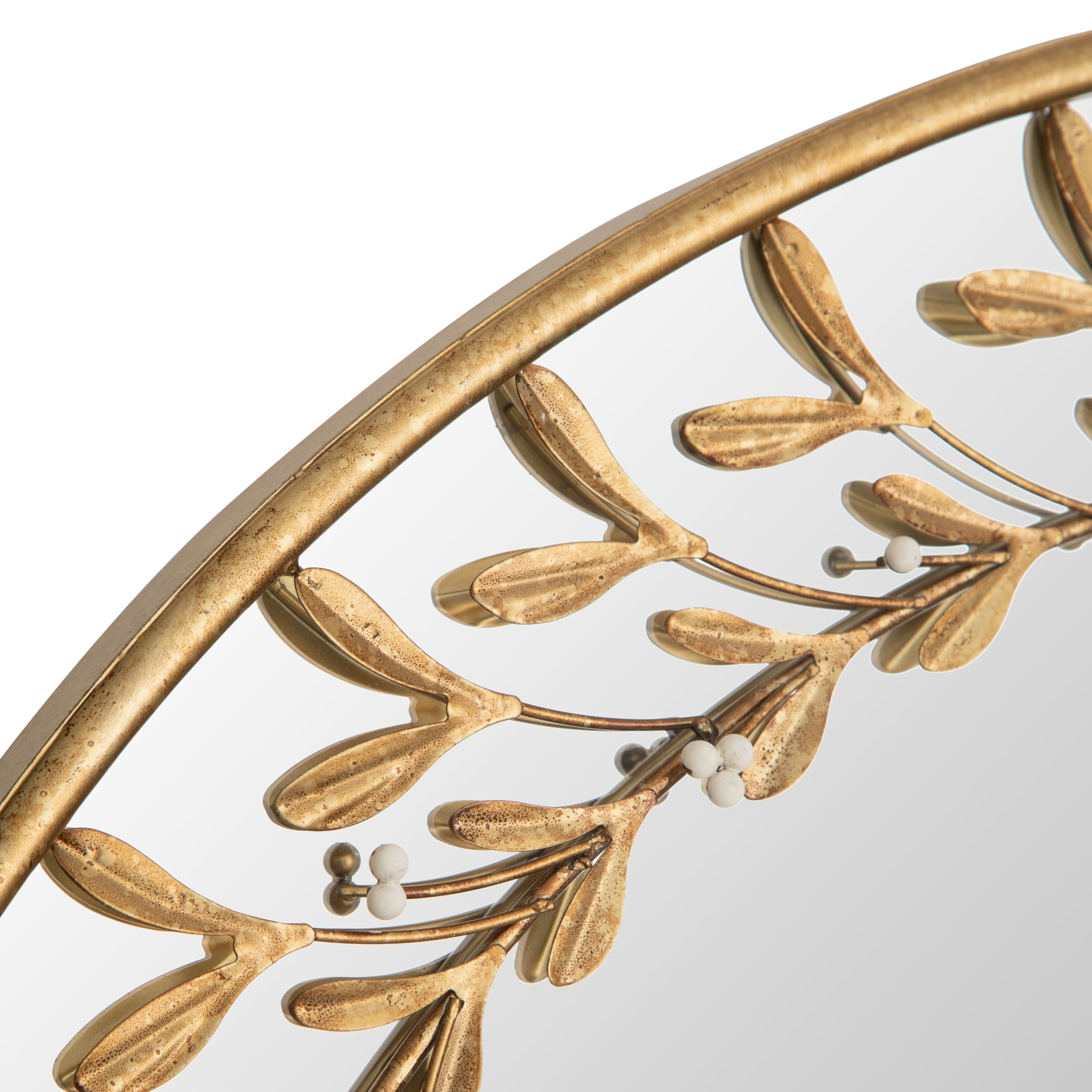 GOLD LEAFY  DUVAR AYNASI 90X90 CM