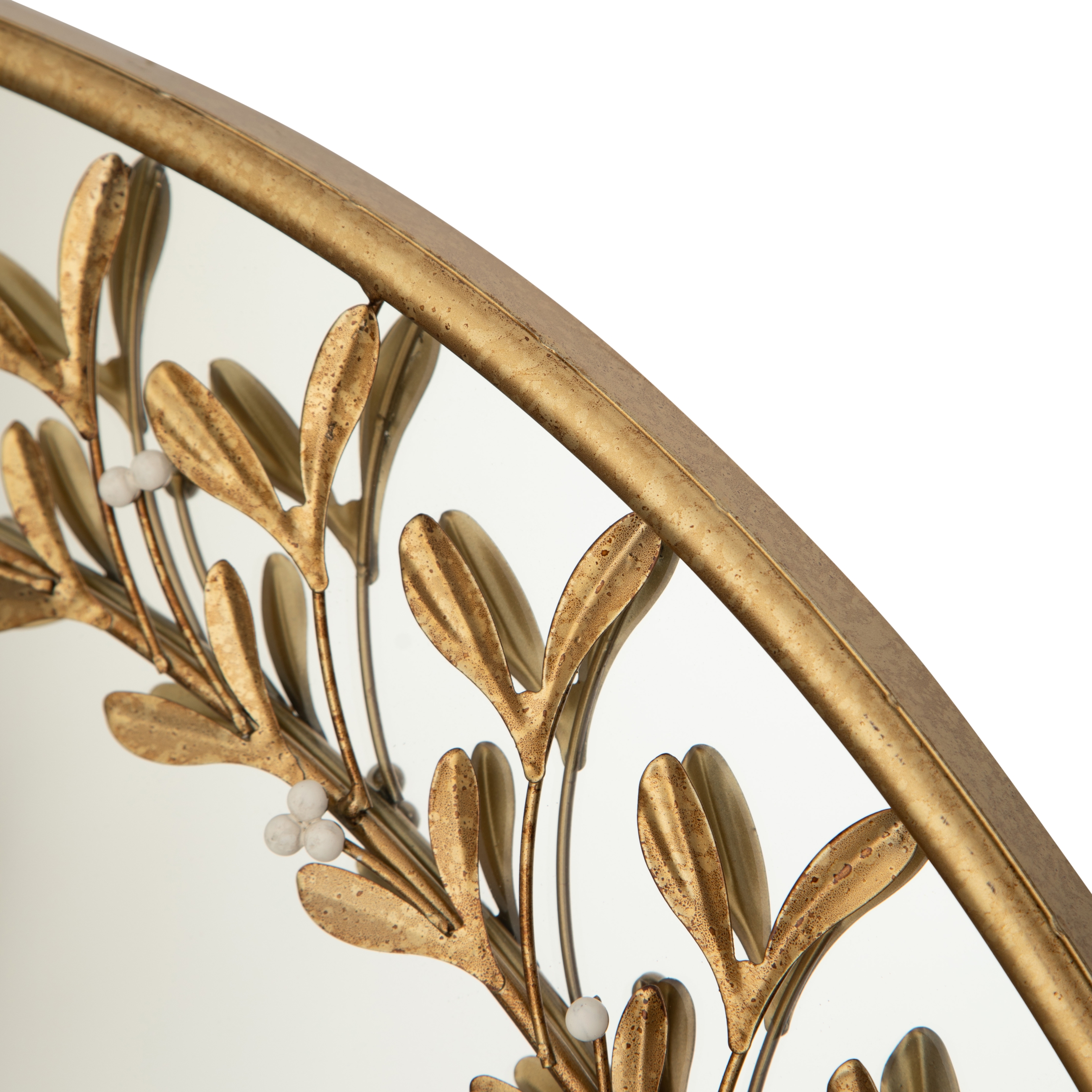 GOLD LEAFY  DUVAR AYNASI 90X90 CM