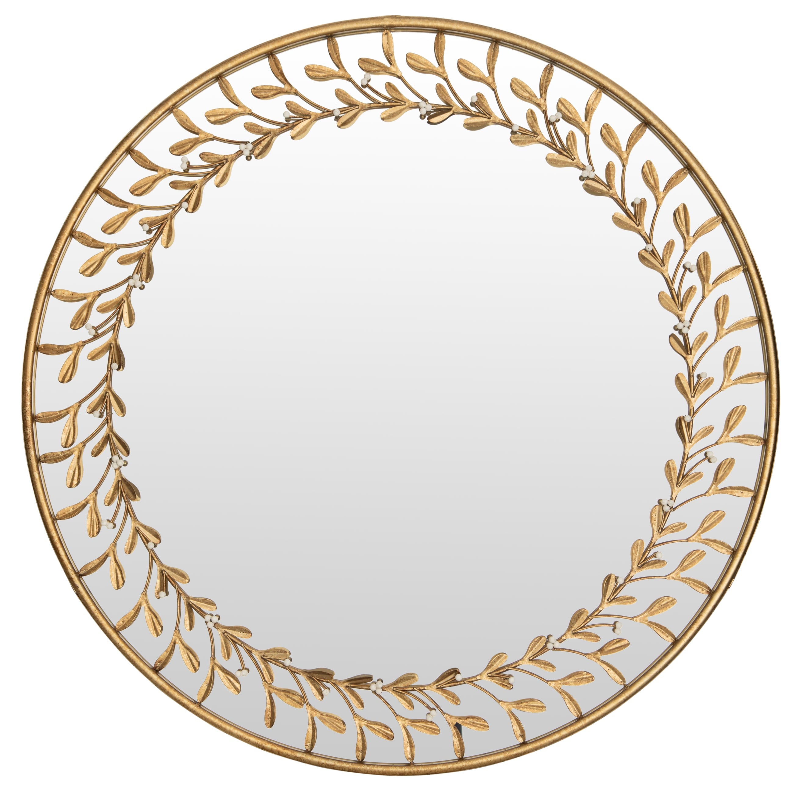 GOLD LEAFY  DUVAR AYNASI 90X90 CM