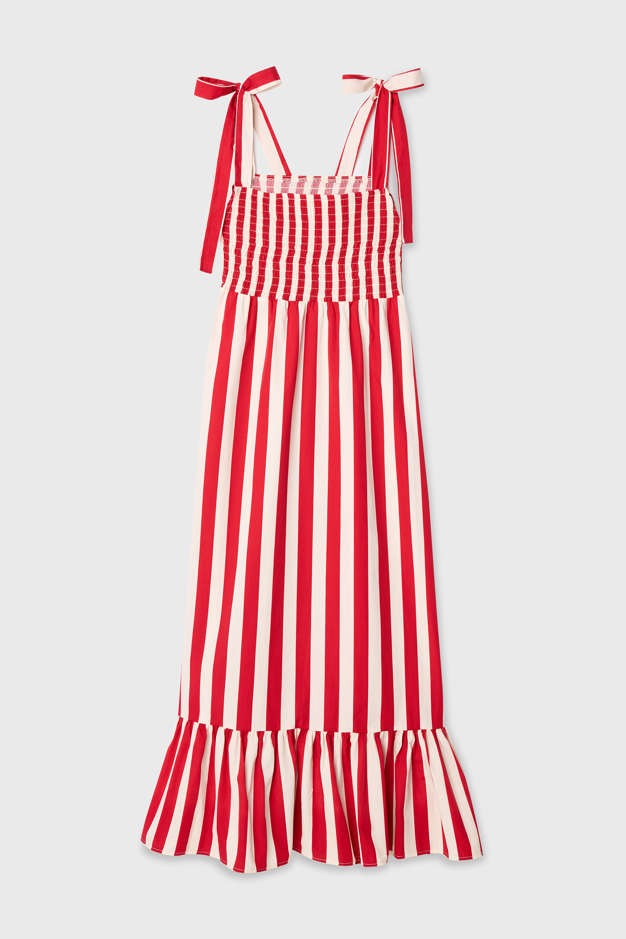 ÇİZGİLİ KLOŞ MİDİ ELBİSE