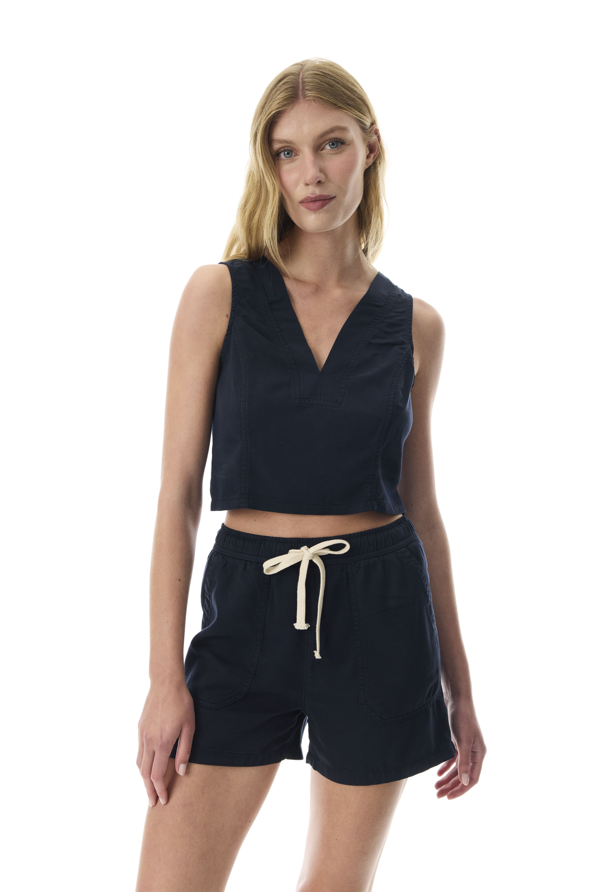 BELİ BAĞLAMALI LİYOSEL KISA ŞORT