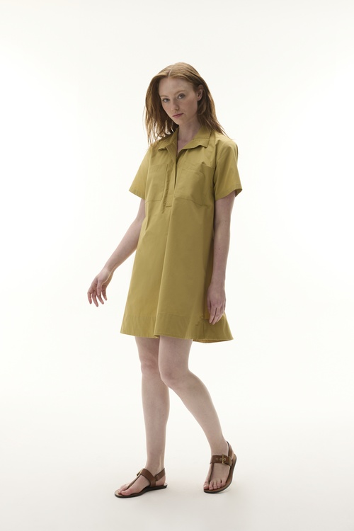  A FORM GÖMLEK YAKA MİNİ ELBİSE