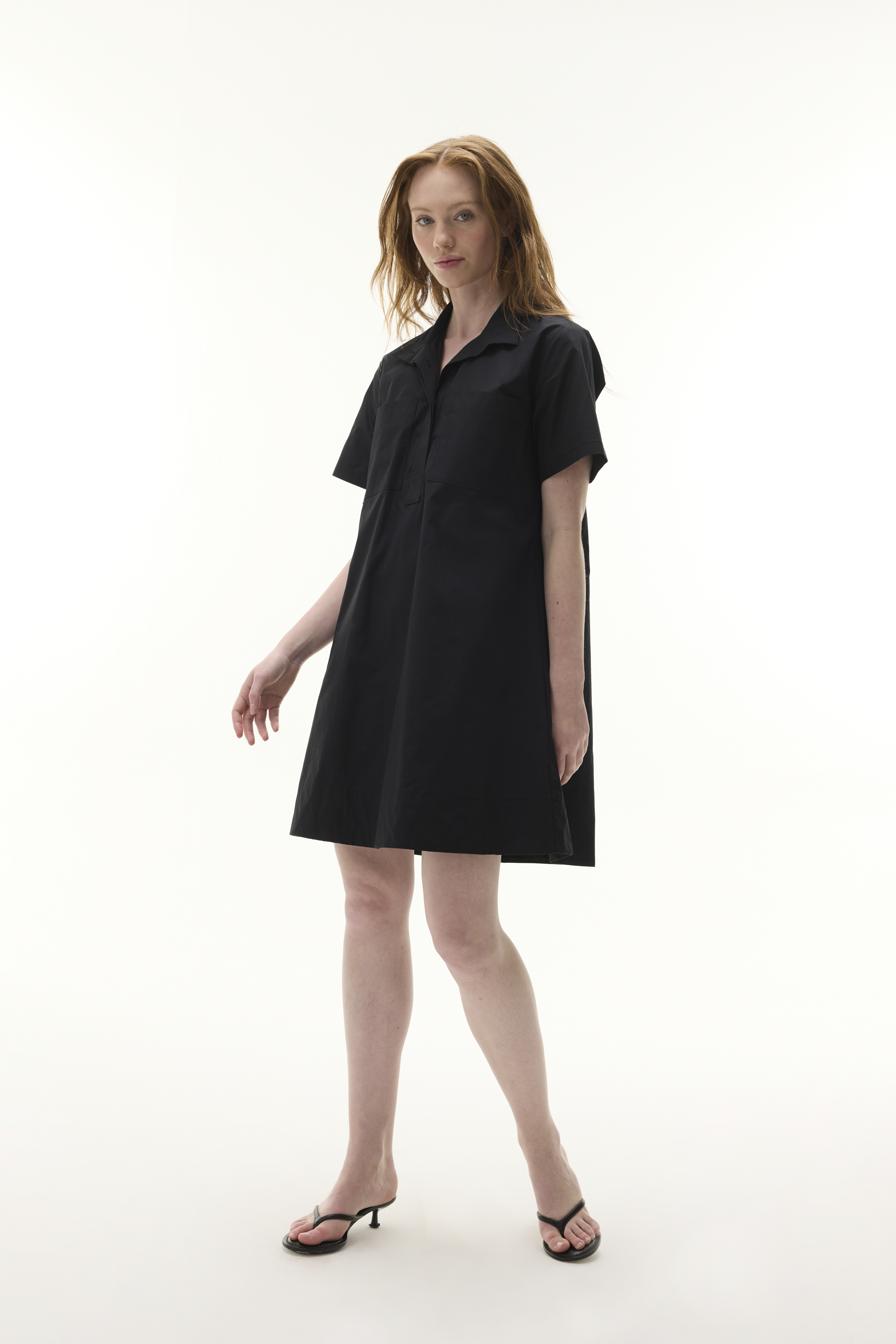 A FORM GÖMLEK YAKA MİNİ ELBİSE