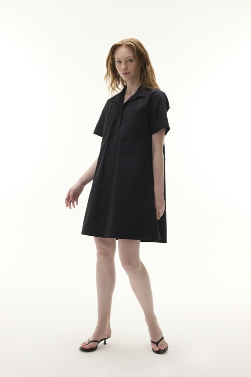  A FORM GÖMLEK YAKA MİNİ ELBİSE