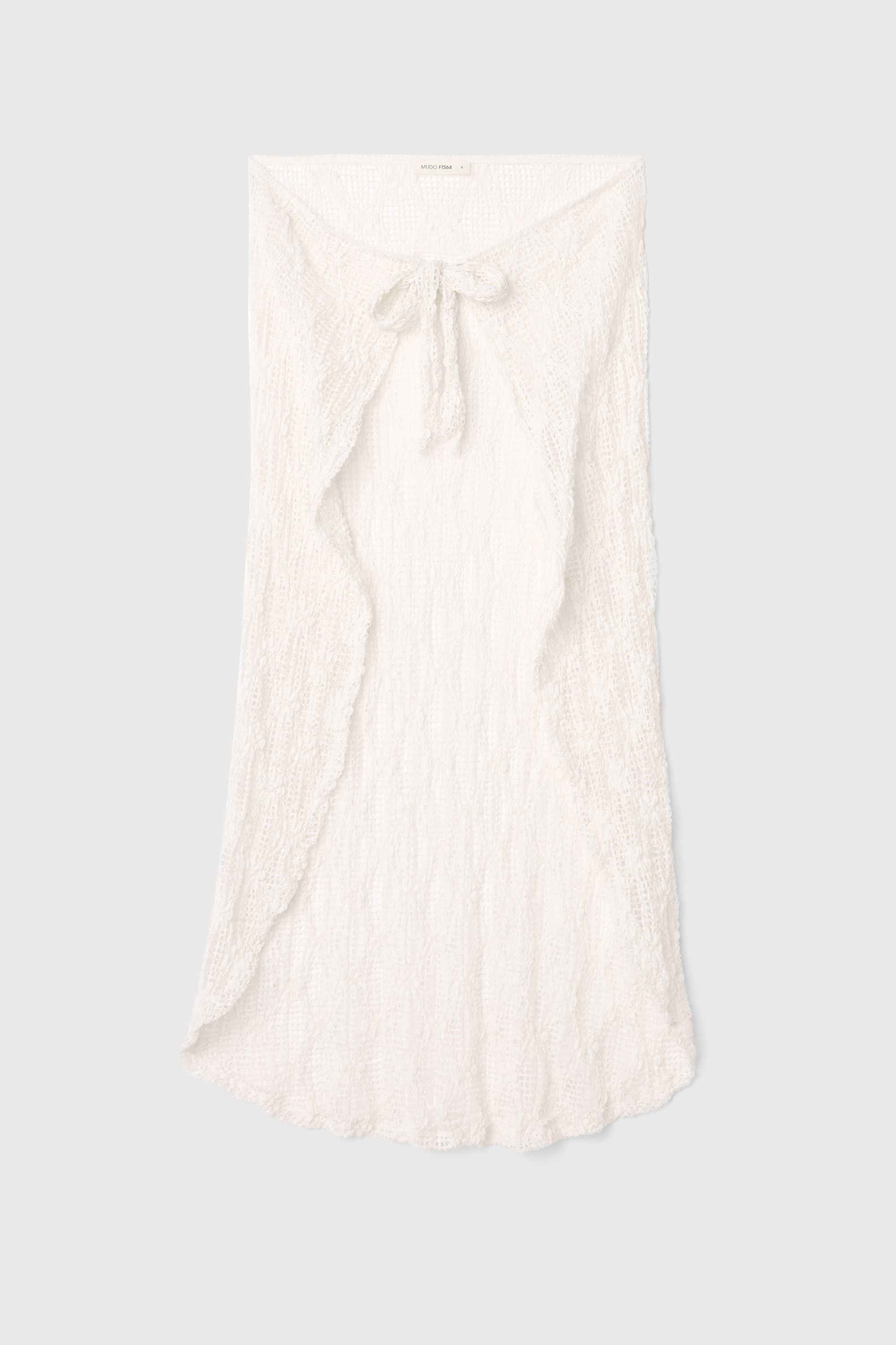 BAĞLAMA DETAYLI DANTELLİ MİDİ ETEK