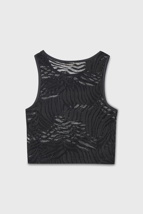  DANTELLİ KOLSUZ CROP ATLET