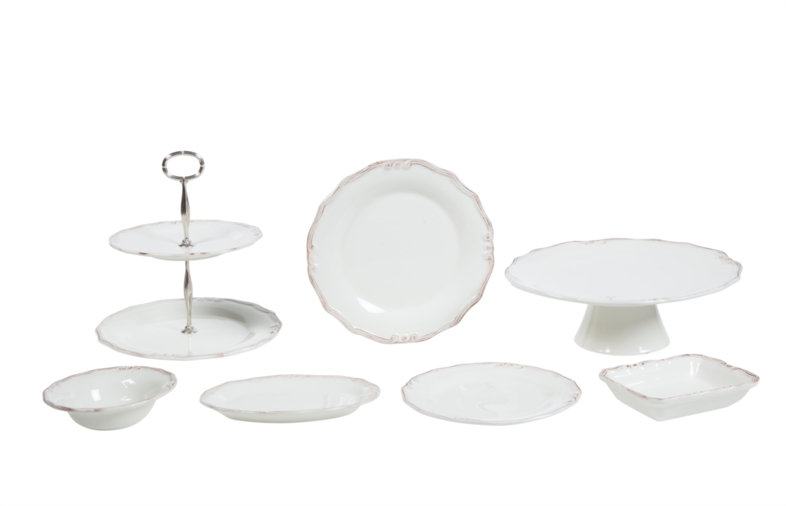 EKRU SERVİS TABAĞI 25CM