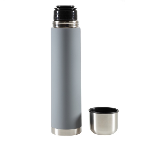DOUBLE WALL ÇELİK TERMOS GRİ 1LT