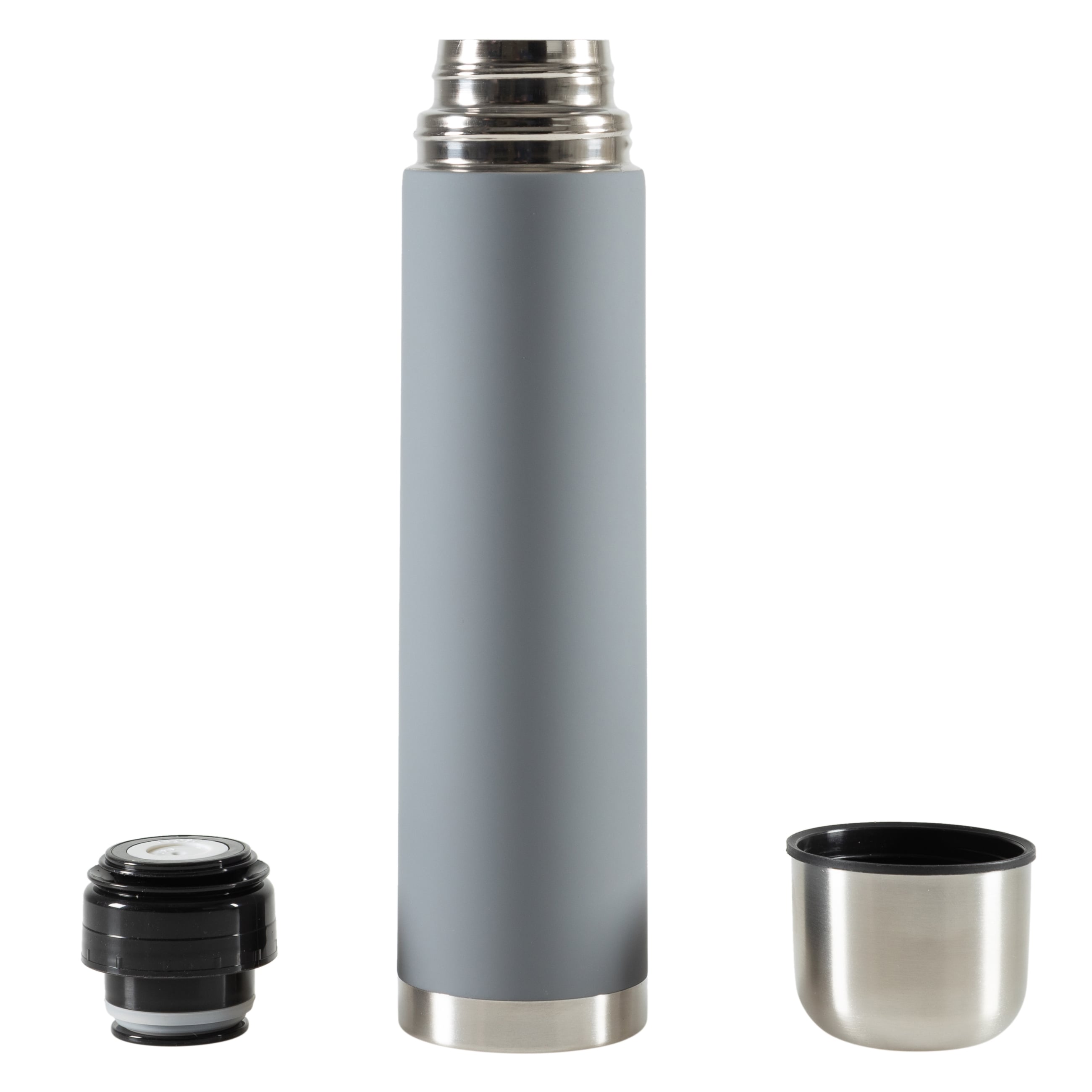 DOUBLE WALL ÇELİK TERMOS GRİ 1LT