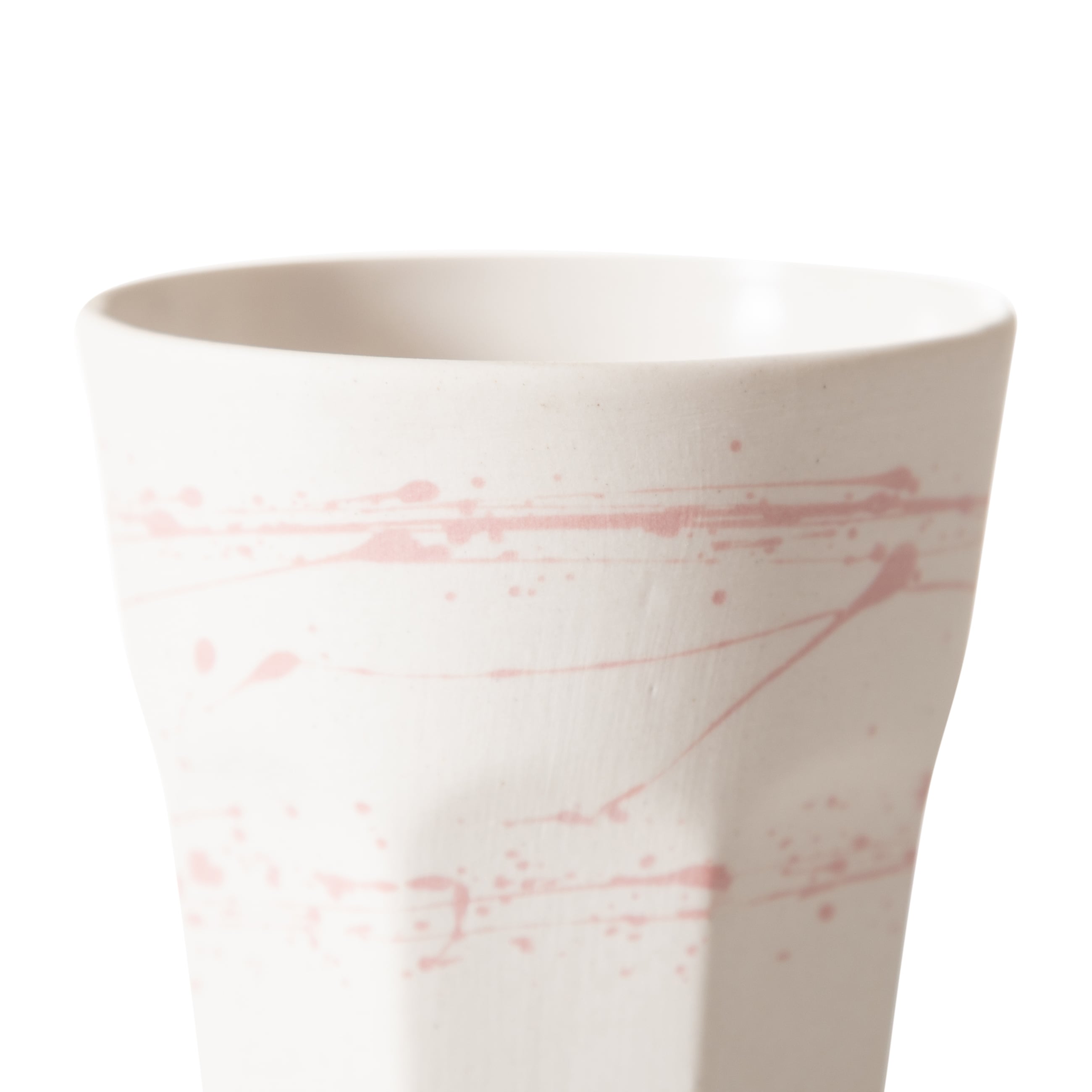 HANDMADE BEYAZ&PEMBE ESPRESSO FİNCANI -110 ML