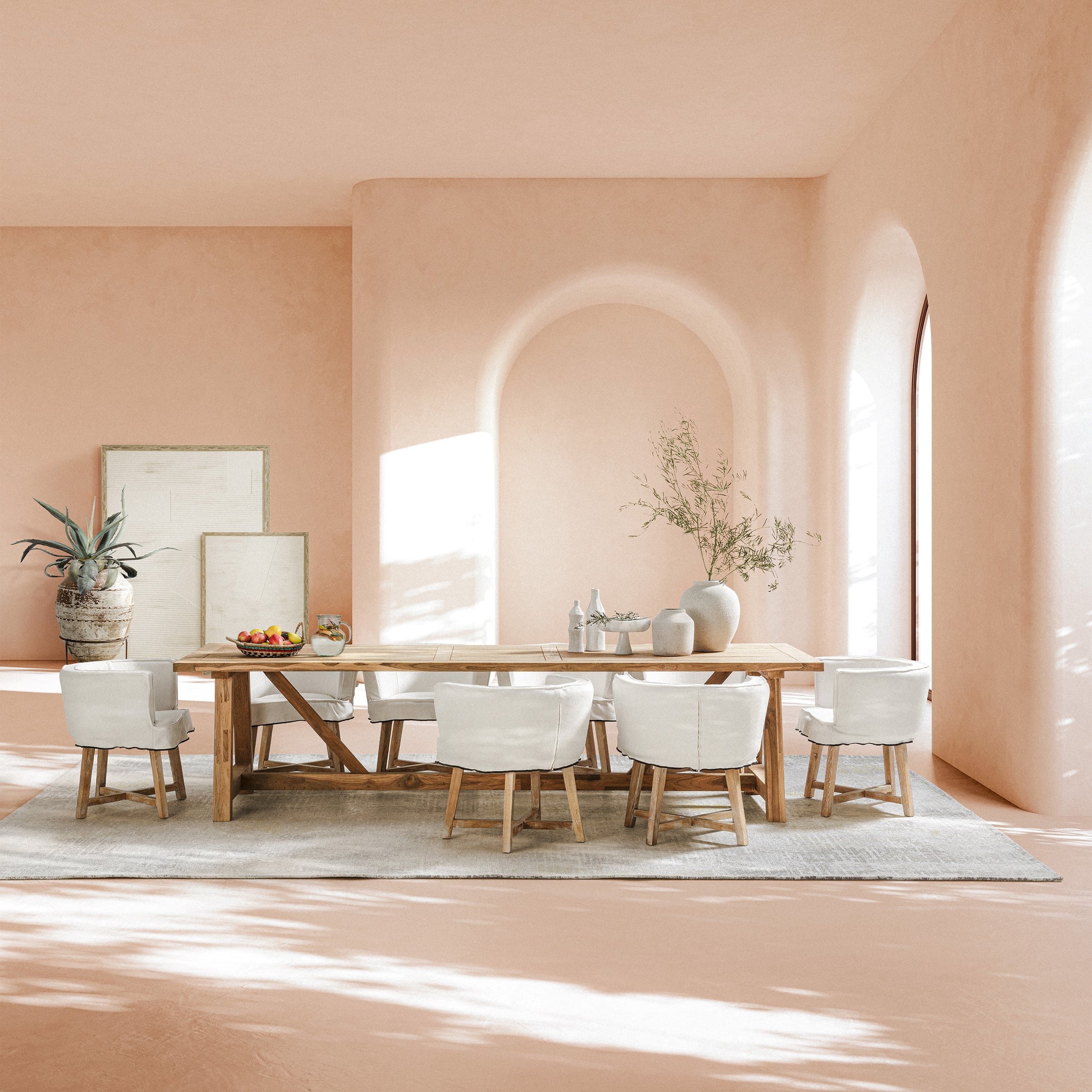 ESTIVA KOLÇAKLI SANDALYE FİLDİŞİ