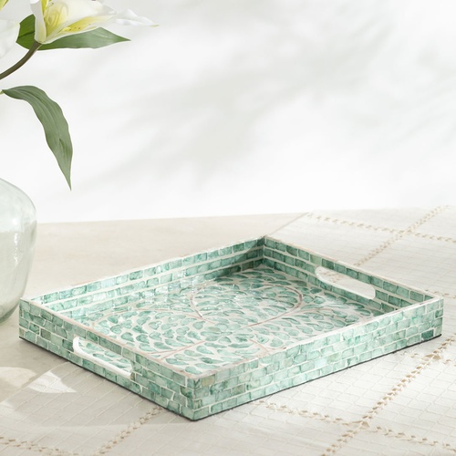  HARMONY GREEN DEKORATİF TEPSİ 5X35X45CM