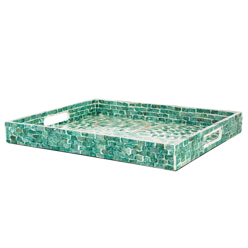  HARMONY GREEN DEKORATİF TEPSİ 5X35X45CM