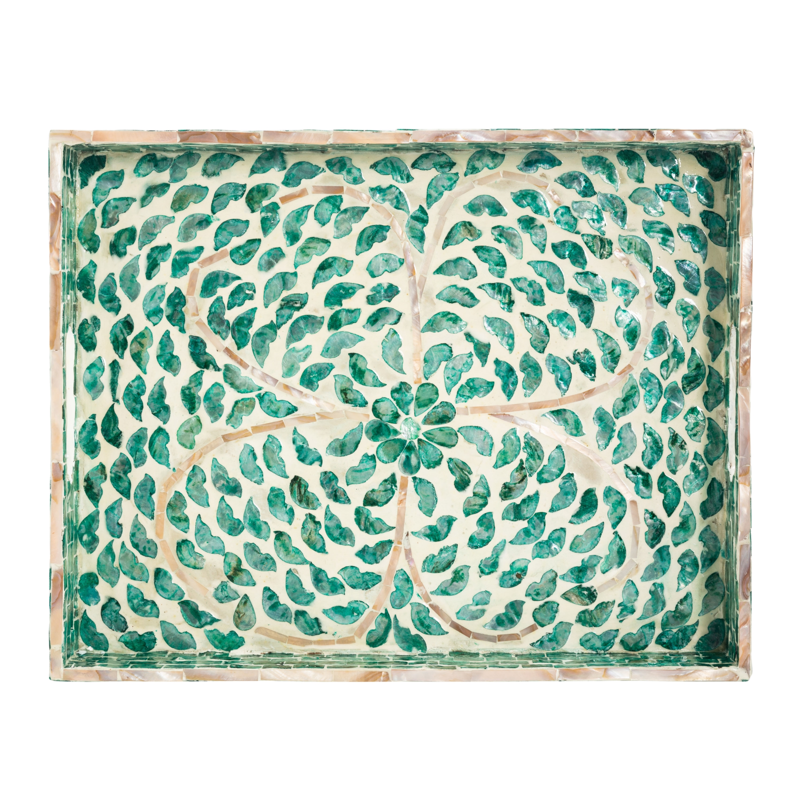 HARMONY GREEN DEKORATİF TEPSİ 5X35X45CM