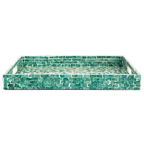  HARMONY GREEN DEKORATİF TEPSİ 5X35X45CM
