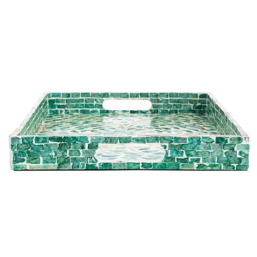  HARMONY GREEN DEKORATİF TEPSİ 5X35X45CM