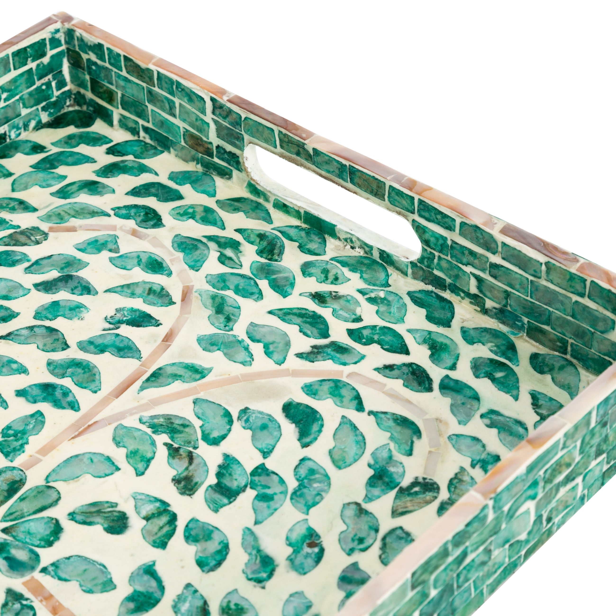 HARMONY GREEN DEKORATİF TEPSİ 5X35X45CM