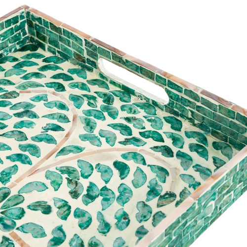  HARMONY GREEN DEKORATİF TEPSİ 5X35X45CM