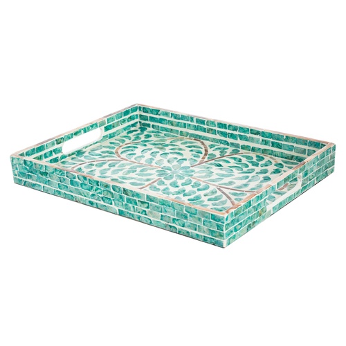  HARMONY GREEN DEKORATİF TEPSİ 5X30X38CM